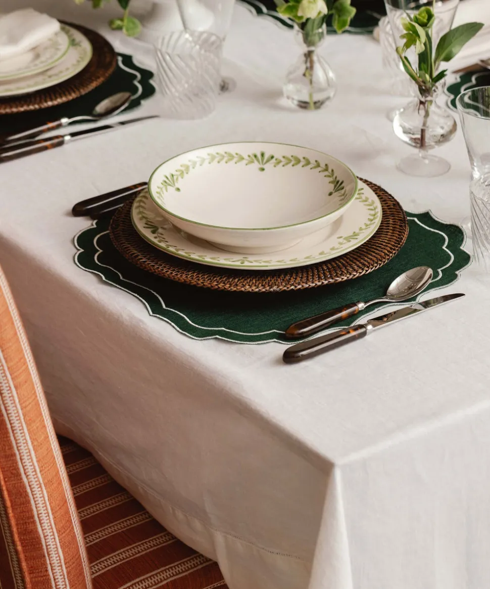 Elouise Pasta Bowl in Green, Set of 6