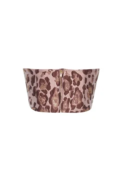 Elsa Top in Painted Animal Blush Metallic Jacquard