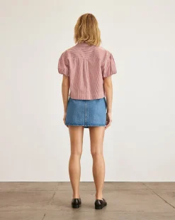 Elza Top in Cream & Tomato
