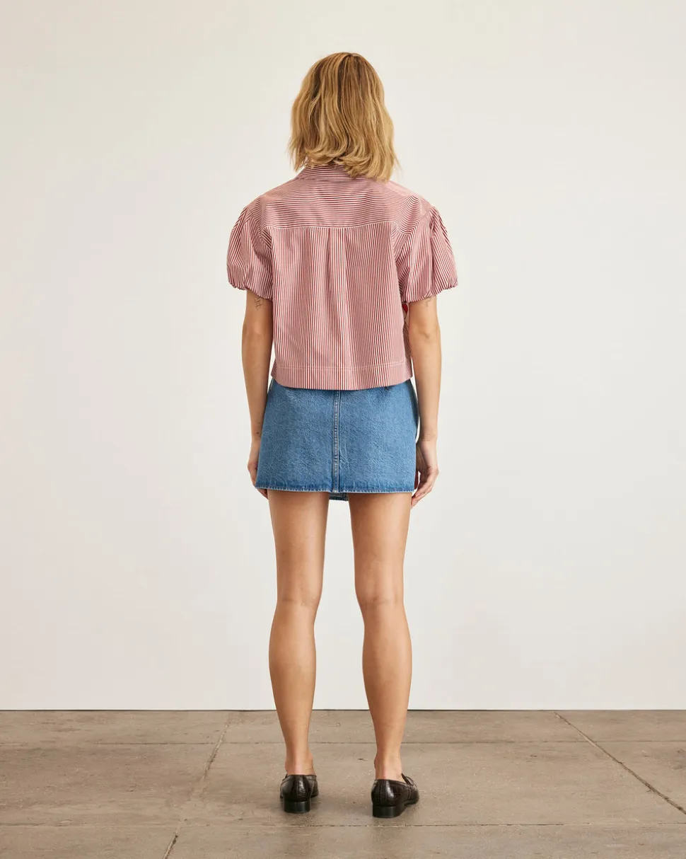 Elza Top in Cream & Tomato