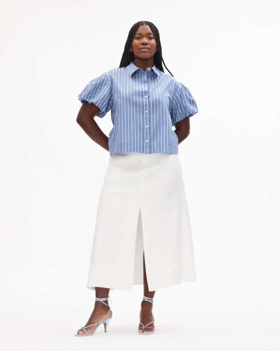 Elza Top in French Blue/White Multi