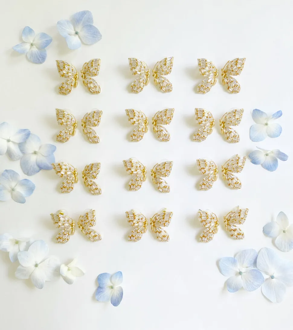 Embellished Butterfly Studs