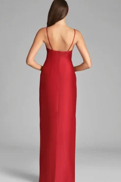 Embellished Pryce Gown in Holly Red