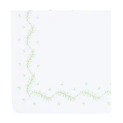 Embroidered Crib Sheet in Meadow