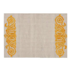 Embroidered Placemat In Yellow