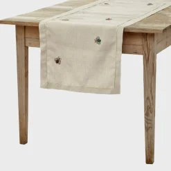 Embroidered Sparkle Bee Table Runner