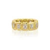 Emerald Cut Diamond Nesting Gem Eternity Ring