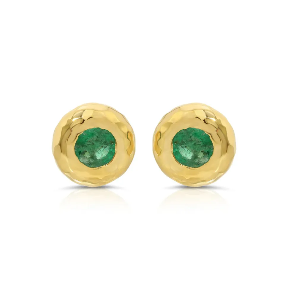 Emerald Nesting Gem Studs