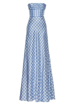Emilie Cornflower Gingham Gown