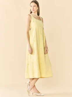 Emily Dress in Soft Butter Yellow