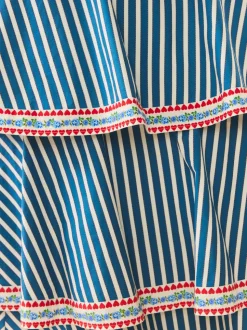 Emma Dress in Navy Stripe