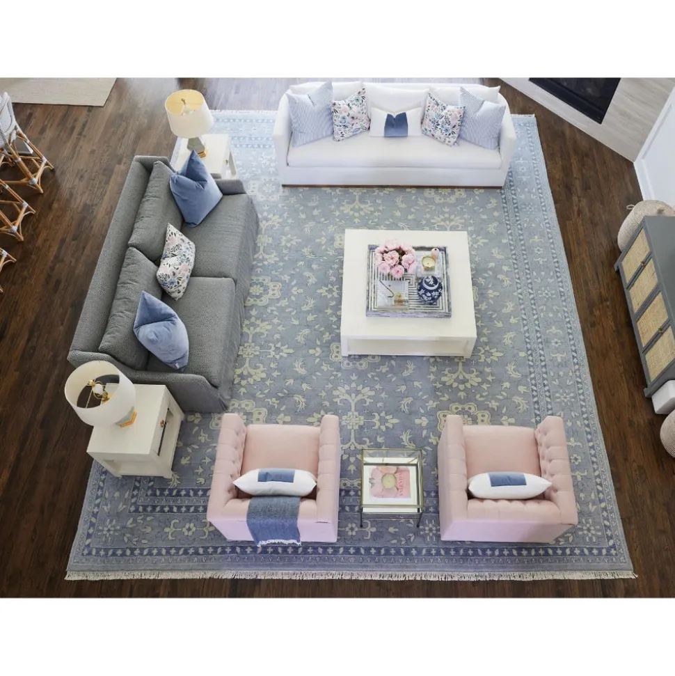 Emma Rug in Soft Blue
