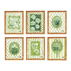 En Vert Botanical Prints, Set of 6