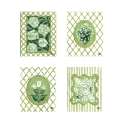 En Vert Botanical Prints, Set of 4