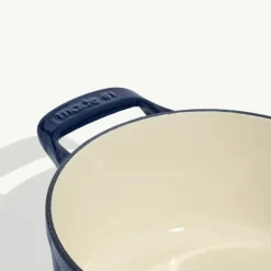 Enameled Cast Iron Saucepan in Harbour Blue