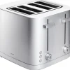 Enfinigy 4-Slice Toaster, Extra Wide 1.5" Slots for Bagels and Toast, Silver