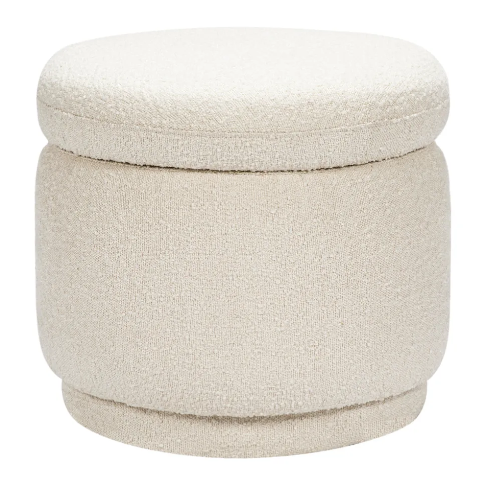 Enoki Storage Ottoman in Boucle in Ivory Boucle