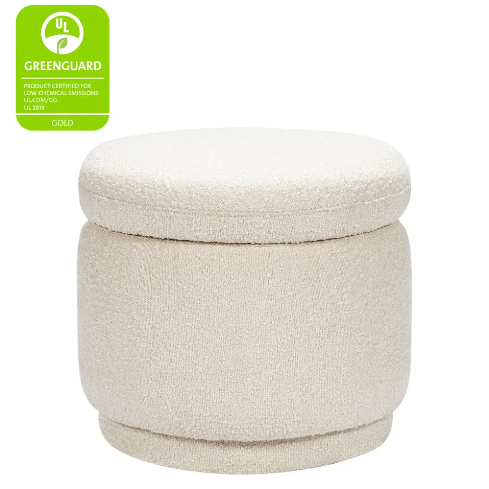 Enoki Storage Ottoman in Boucle in Ivory Boucle