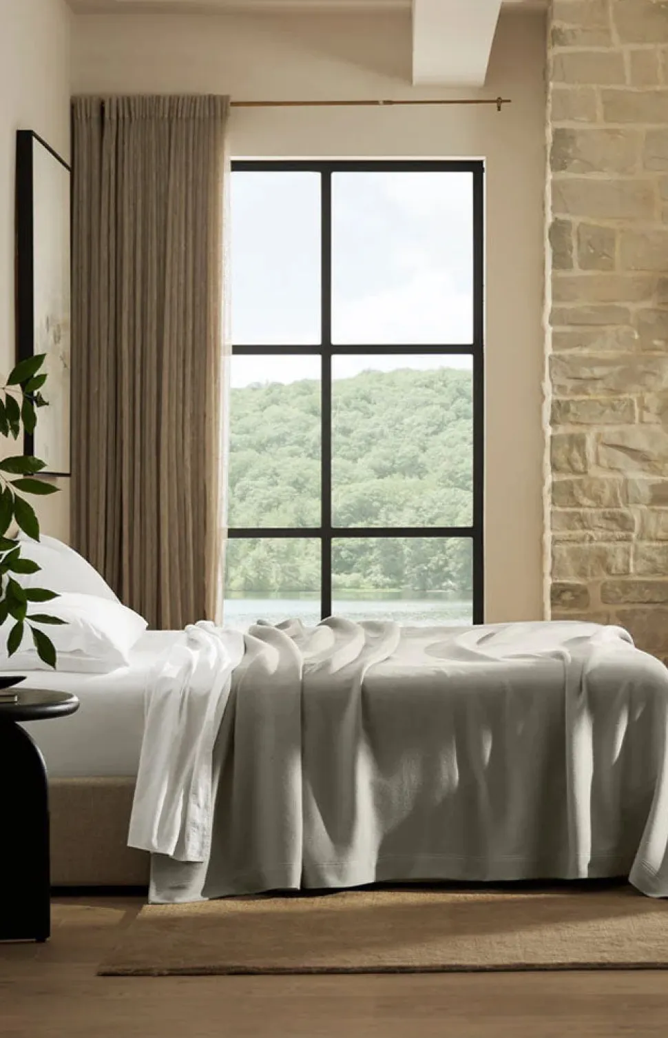 Essential Bed Blanket in Pewter