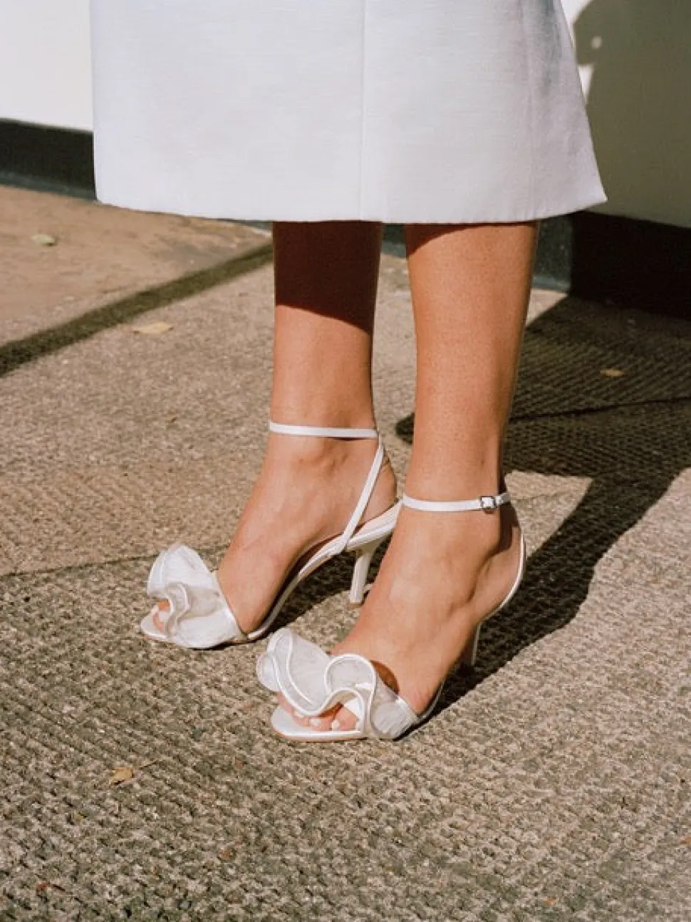 Estella Sandal in Vegan Pearl Organza