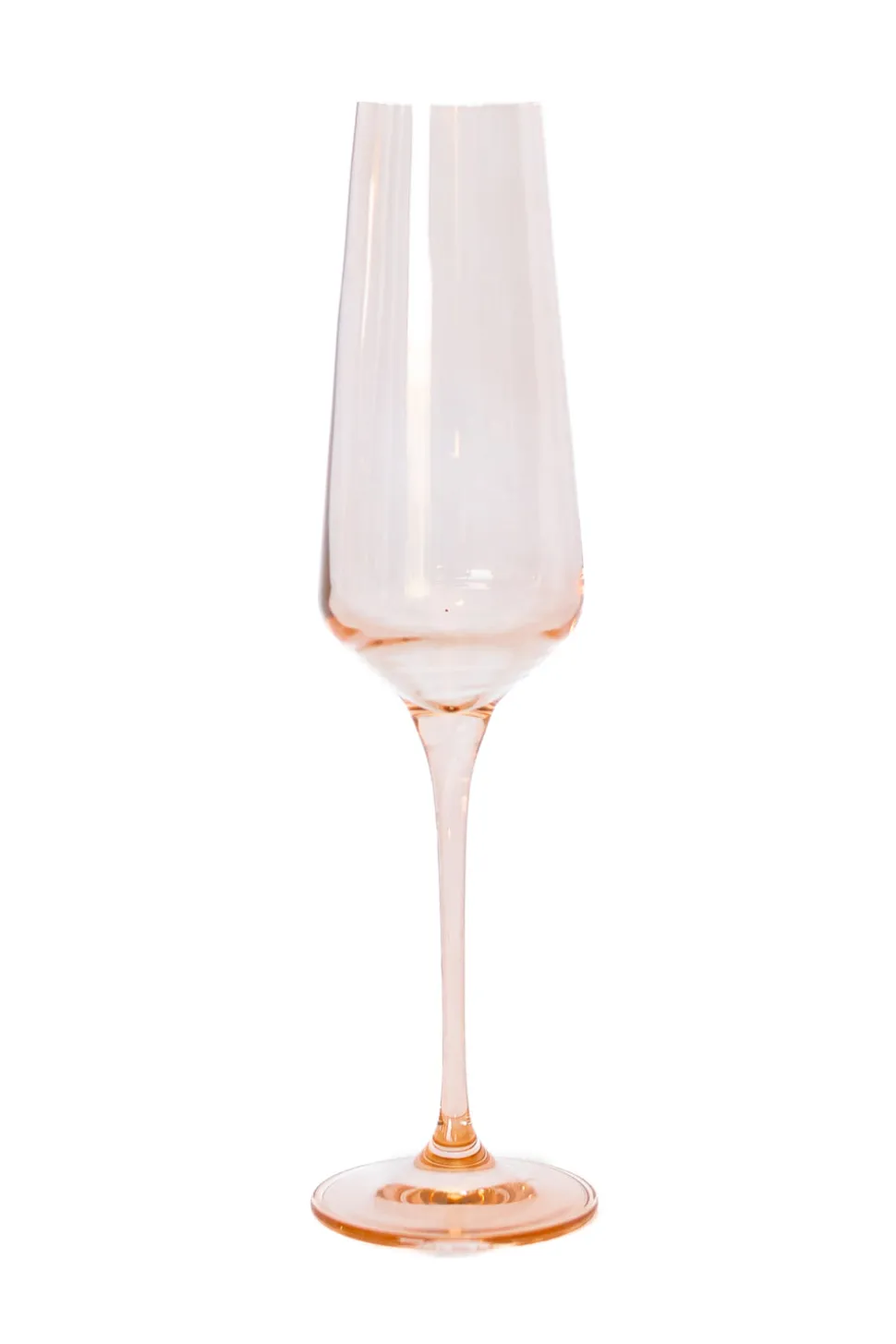 Estelle Colored Champagne Flute, Set of 6 in Blush Pink