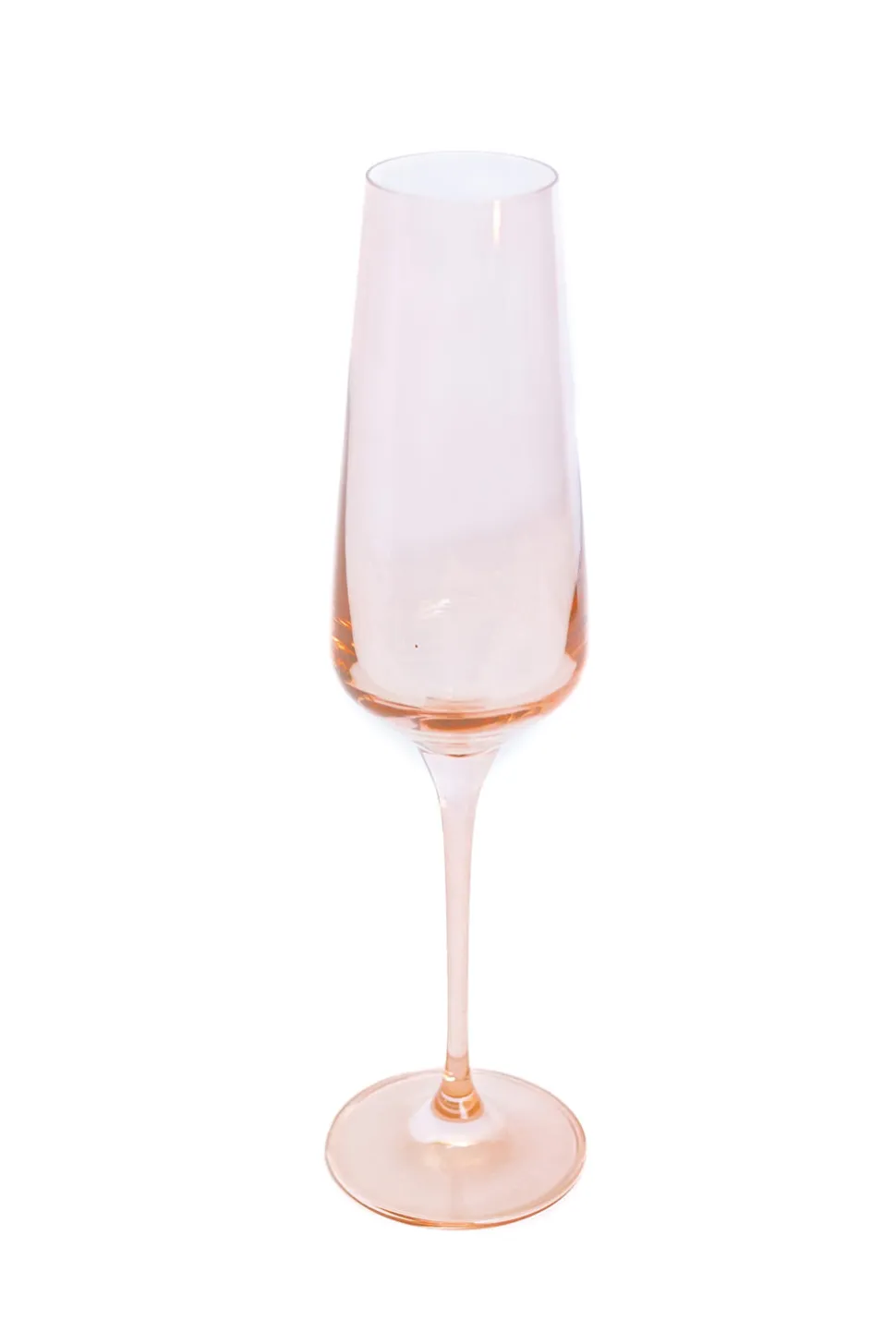 Estelle Colored Champagne Flute, Set of 6 in Blush Pink