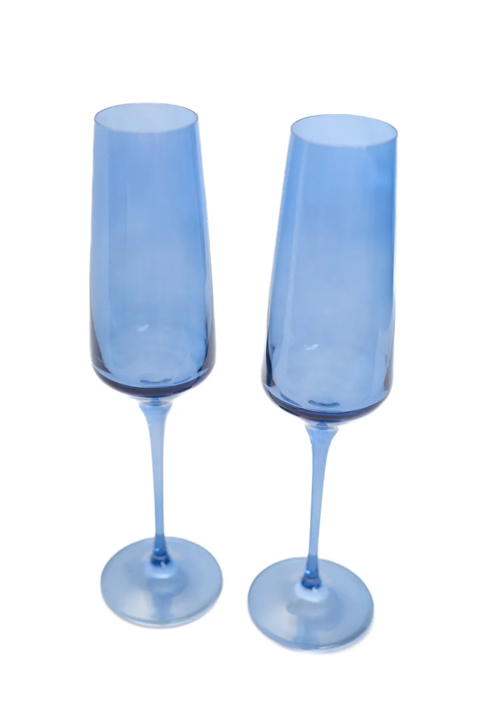 Estelle Colored Champagne Flute, Set of 6 in Cobalt Blue