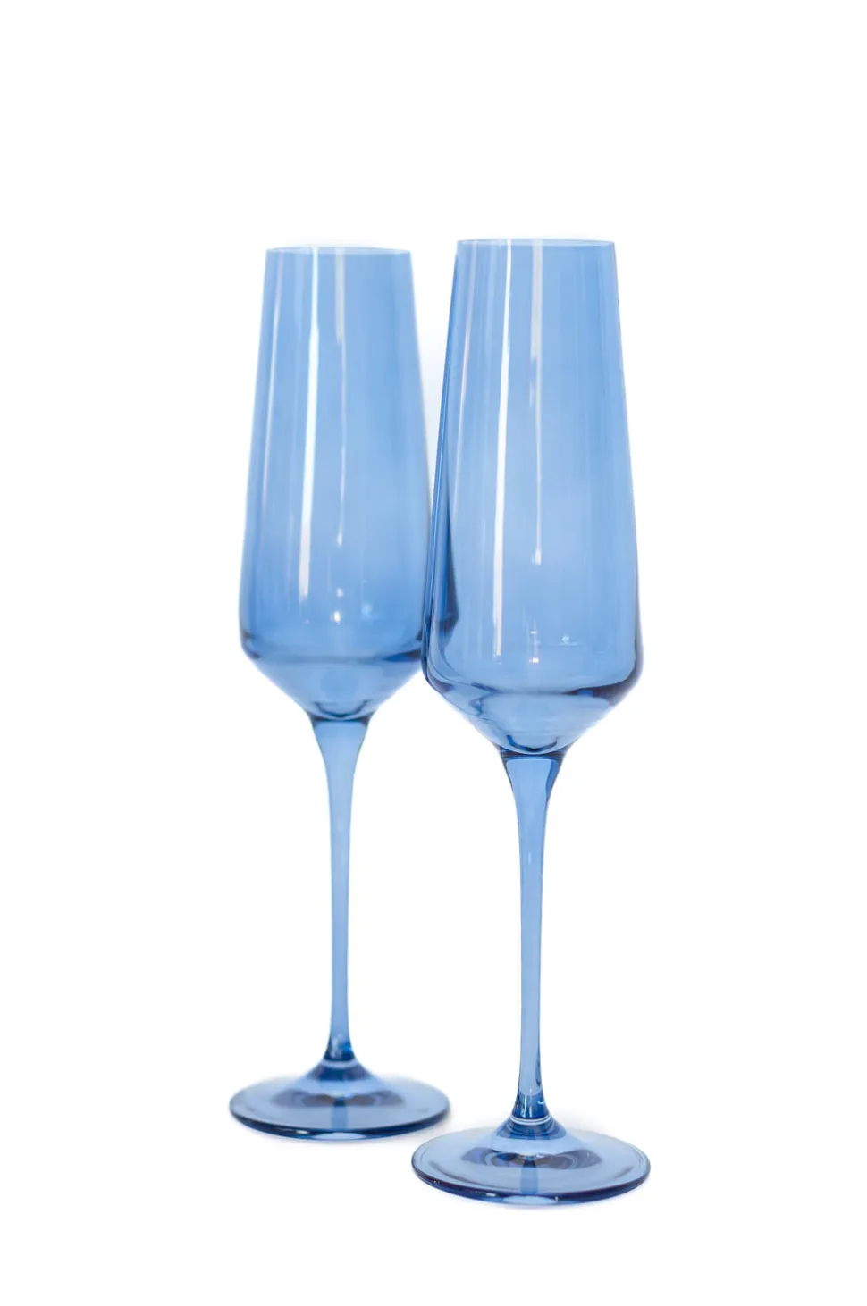 Estelle Colored Champagne Flute, Set of 6 in Cobalt Blue