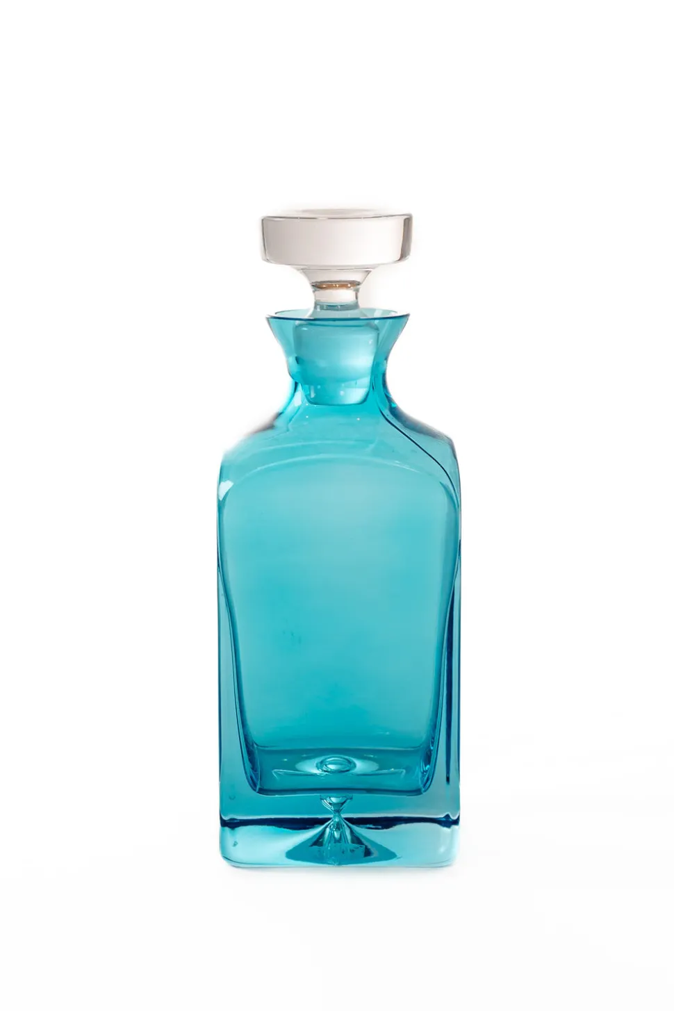 Estelle Colored Decanter in Ocean Blue