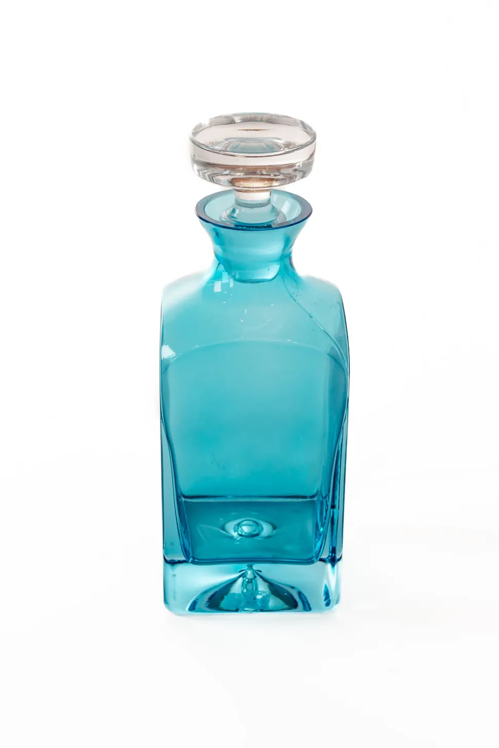 Estelle Colored Decanter in Ocean Blue