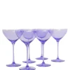 Estelle Colored Martini Glass in Lavender, Set of 6