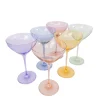 Estelle Colored Martini Glass, Mixed Set of 6