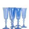 Estelle Colored Regal Flute in Cobalt Blue, Set of 6