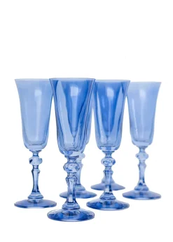 Estelle Colored Regal Flute in Cobalt Blue, Set of 6