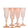 Estelle Colored Regal Flute in Blush Pink, Set of 6