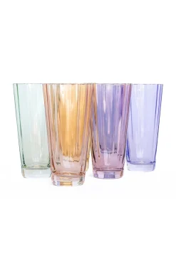 Estelle Colored Sunday High Balls, Set of 6 in Pastel Mixed Set