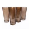 Estelle Colored Sunday High Balls, Set of 6 in Amber Smoke
