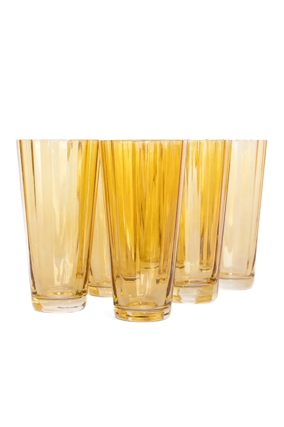 Estelle Colored Sunday High Balls, Set of 6 in Yellow