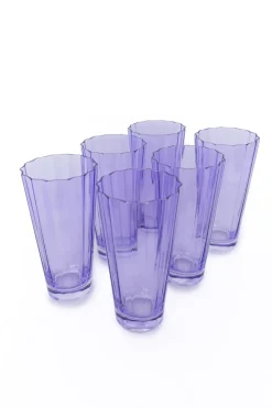 Estelle Colored Sunday High Balls, Set of 6 in Lavender