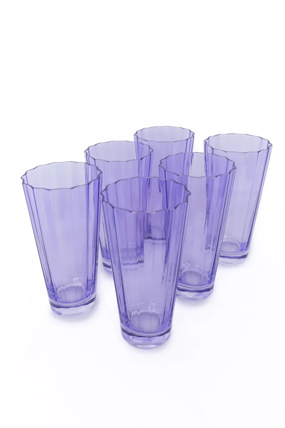 Estelle Colored Sunday High Balls, Set of 6 in Lavender