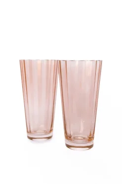 Estelle Colored Sunday High Balls, Set of 2 in Blush Pink
