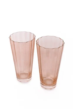 Estelle Colored Sunday High Balls, Set of 2 in Blush Pink