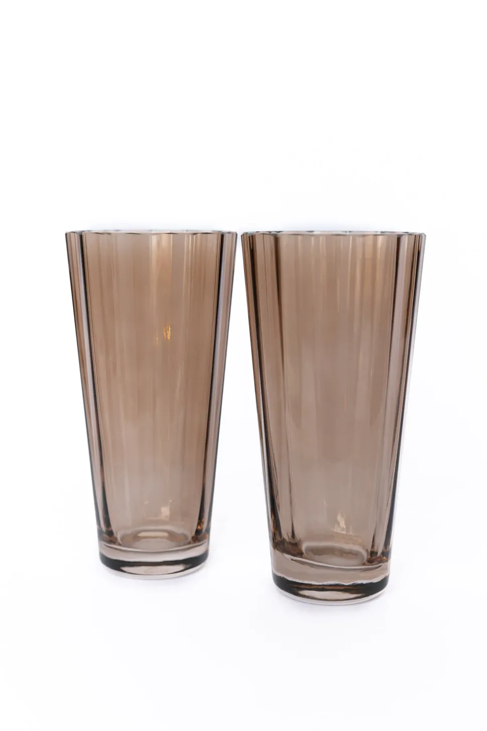 Estelle Colored Sunday High Balls, Set of 2 in Amber Smoke