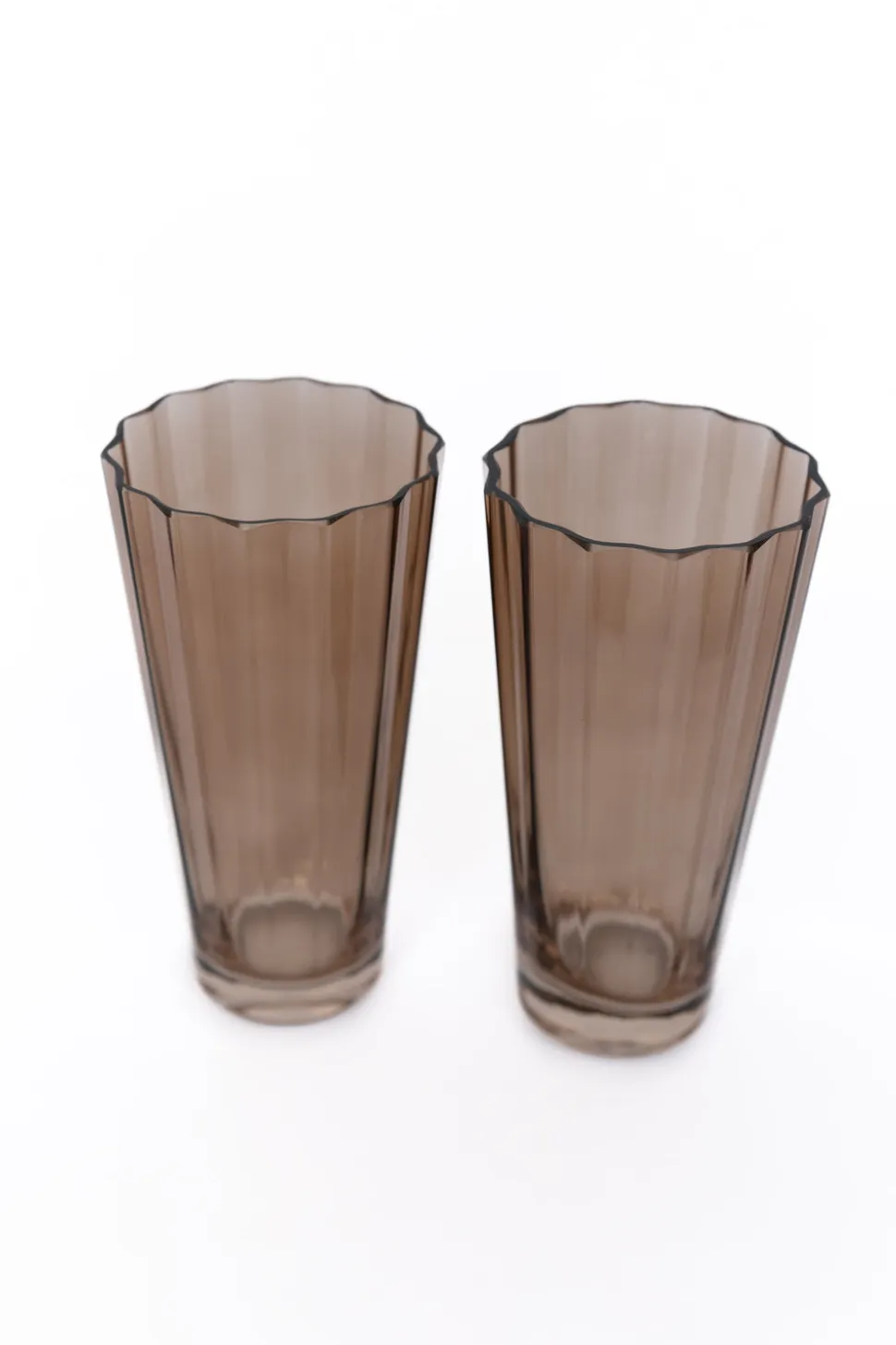 Estelle Colored Sunday High Balls, Set of 2 in Amber Smoke