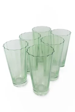 Estelle Colored Sunday High Balls, Set of 6 in Mint Green