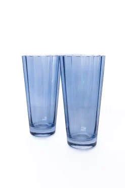 Estelle Colored Sunday High Balls, Set of 2 in Cobalt Blue