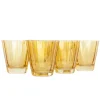 Estelle Colored Sunday Low Balls, Set of 6 in Yellow