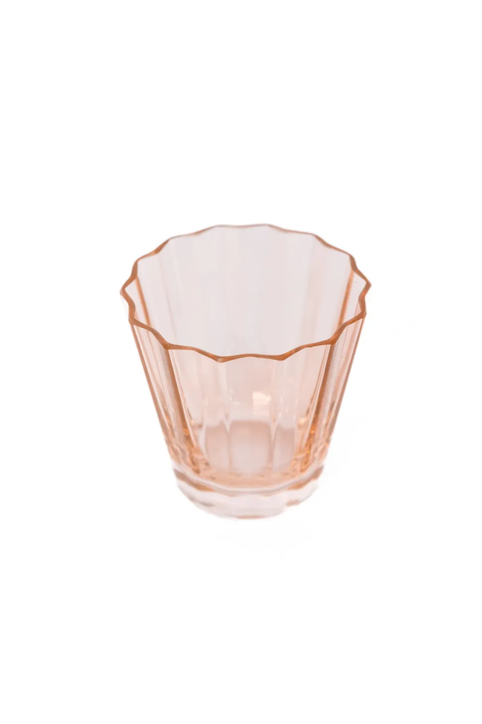 Estelle Colored Sunday Low Balls, Set of 6 in Blush Pink