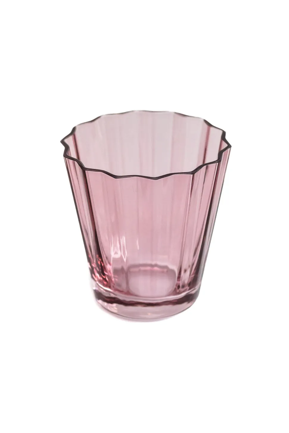 Estelle Colored Sunday Low Balls, Set of 2 in Rose
