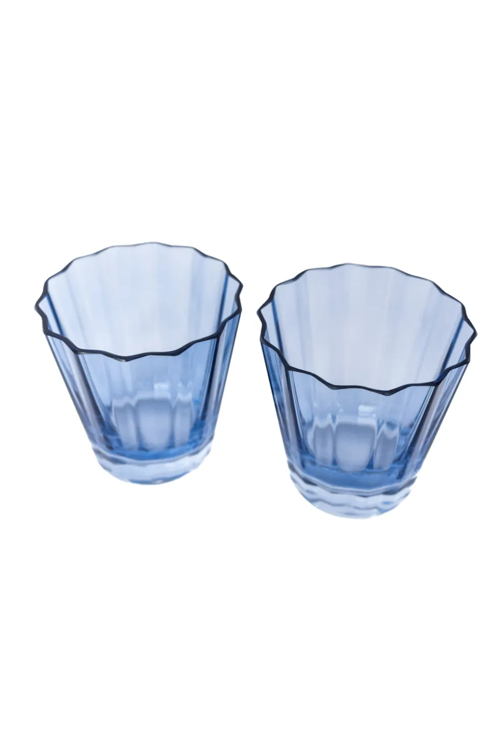 Estelle Colored Sunday Low Balls, Set of 2 in Cobalt Blue
